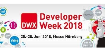 Logo der Messe DWX Developer Week 2018 in Nürnberg