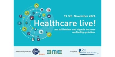 Logo der Messe Healthcare live! 2024
