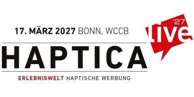 Logo von der Messe Haptica live 2027
