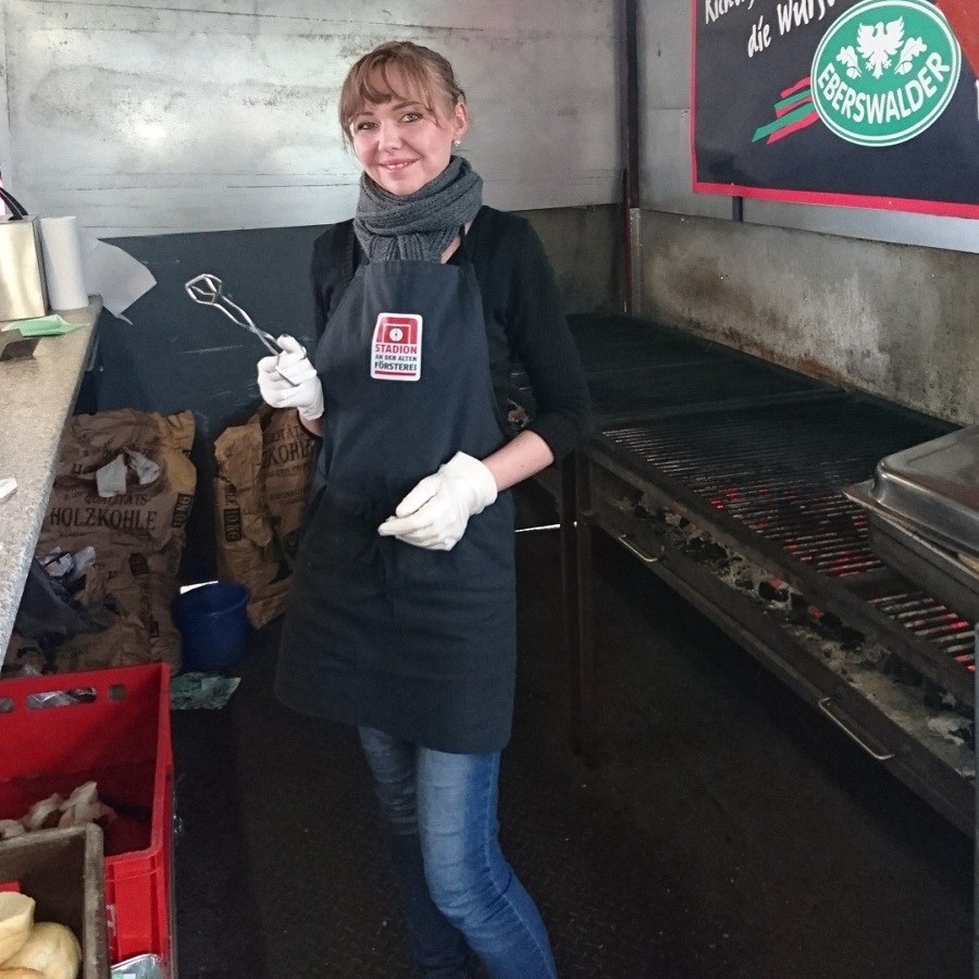 Antje bei der Arbeit