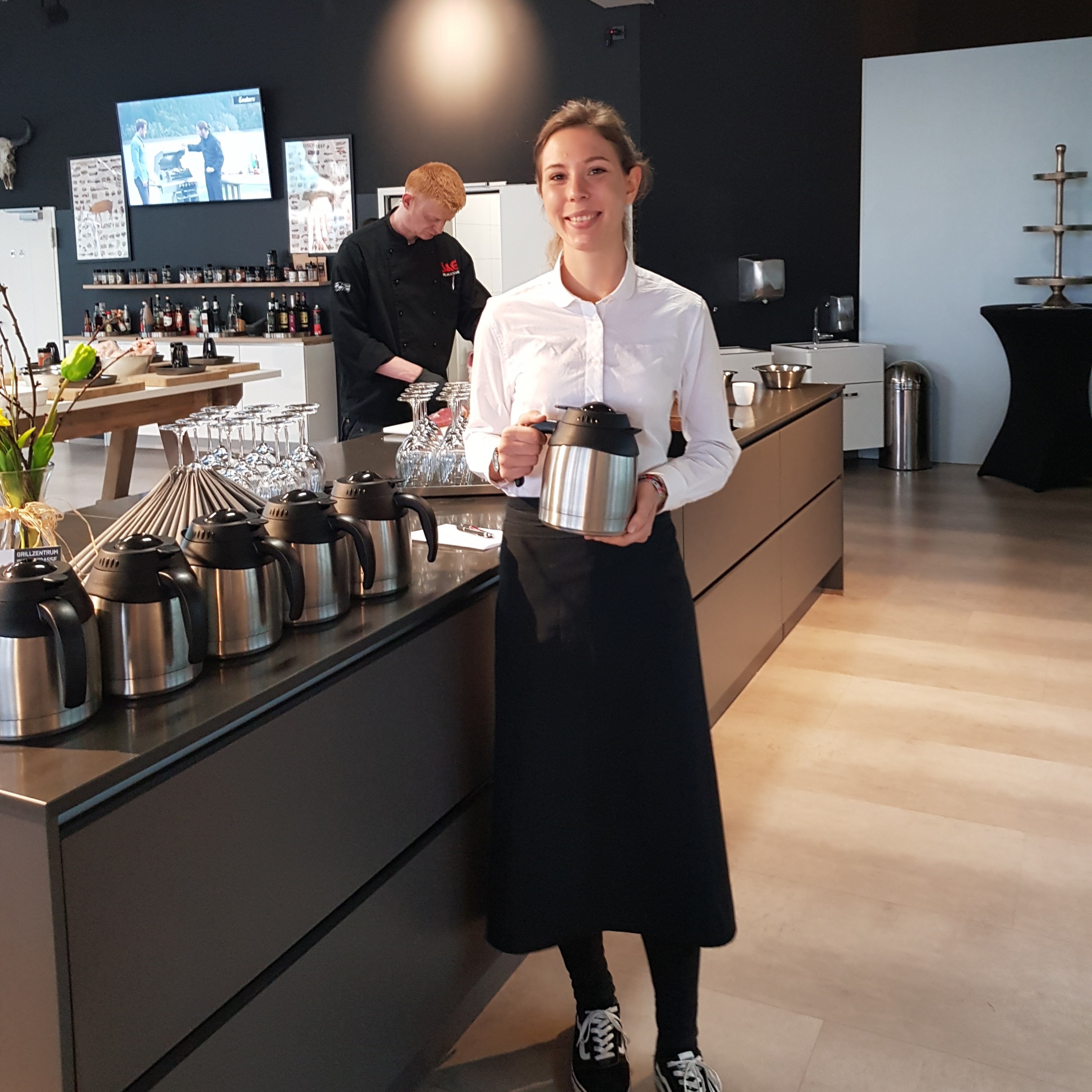 Sarah bei der Arbeit