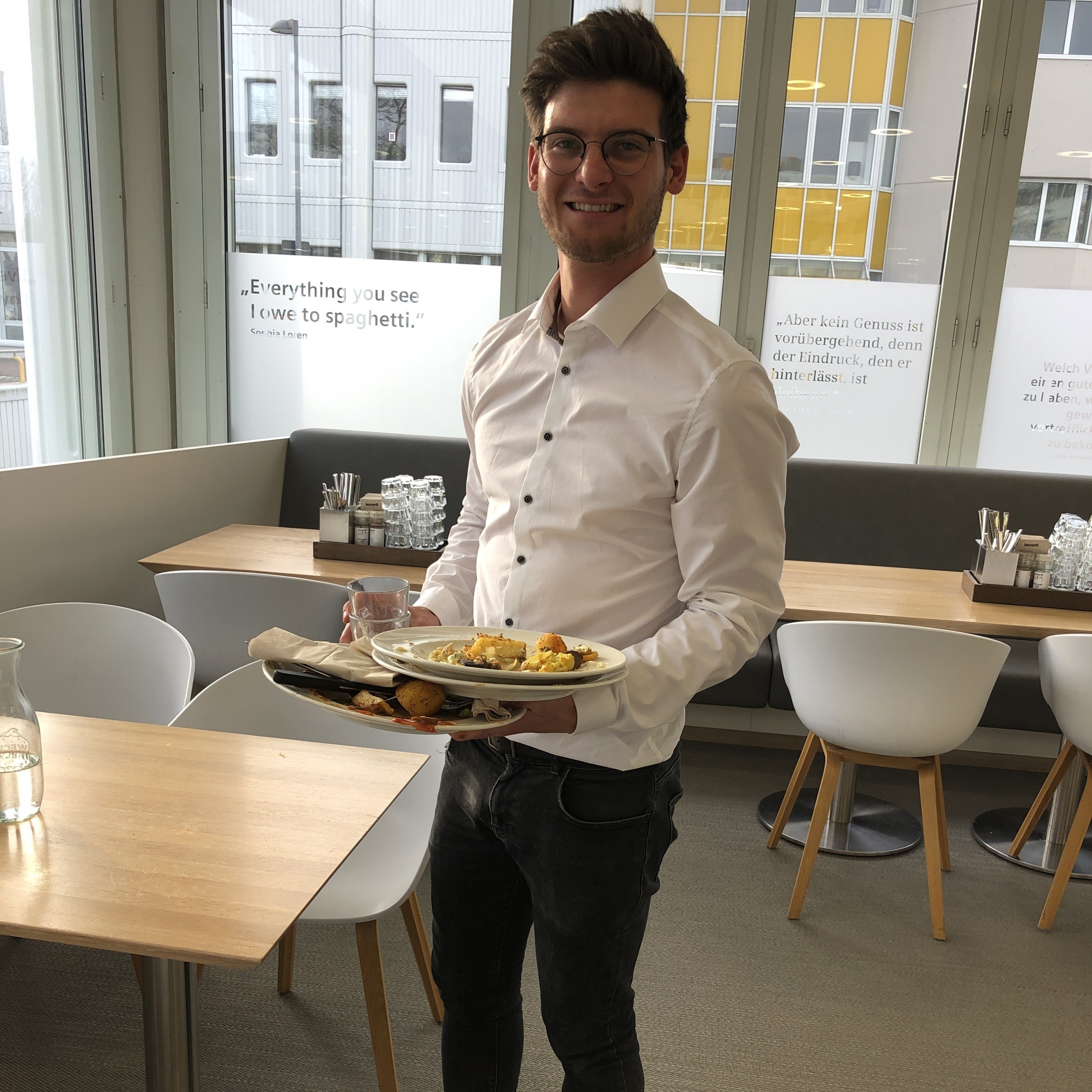 Michel bei der Arbeit