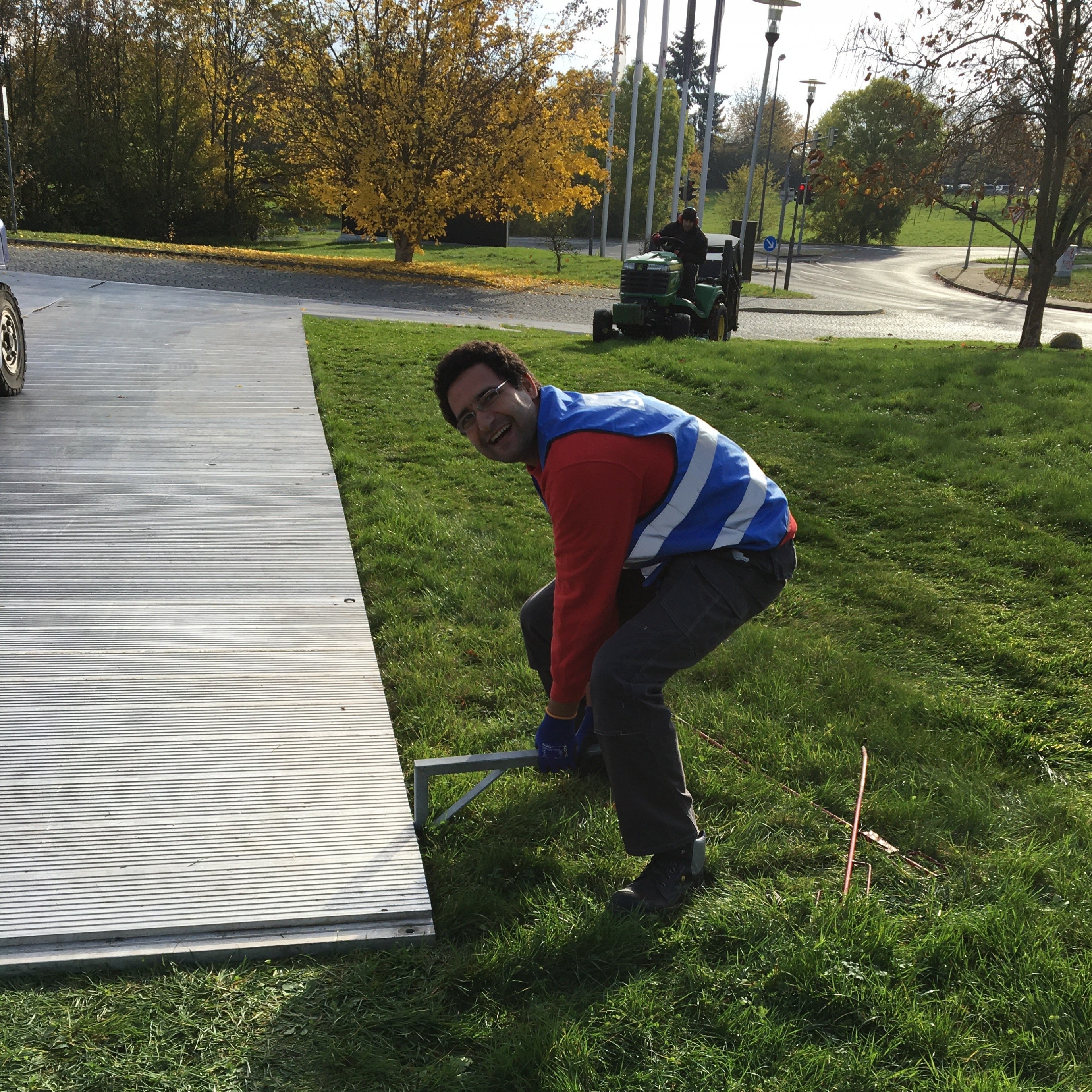 Chiheb bei der Arbeit