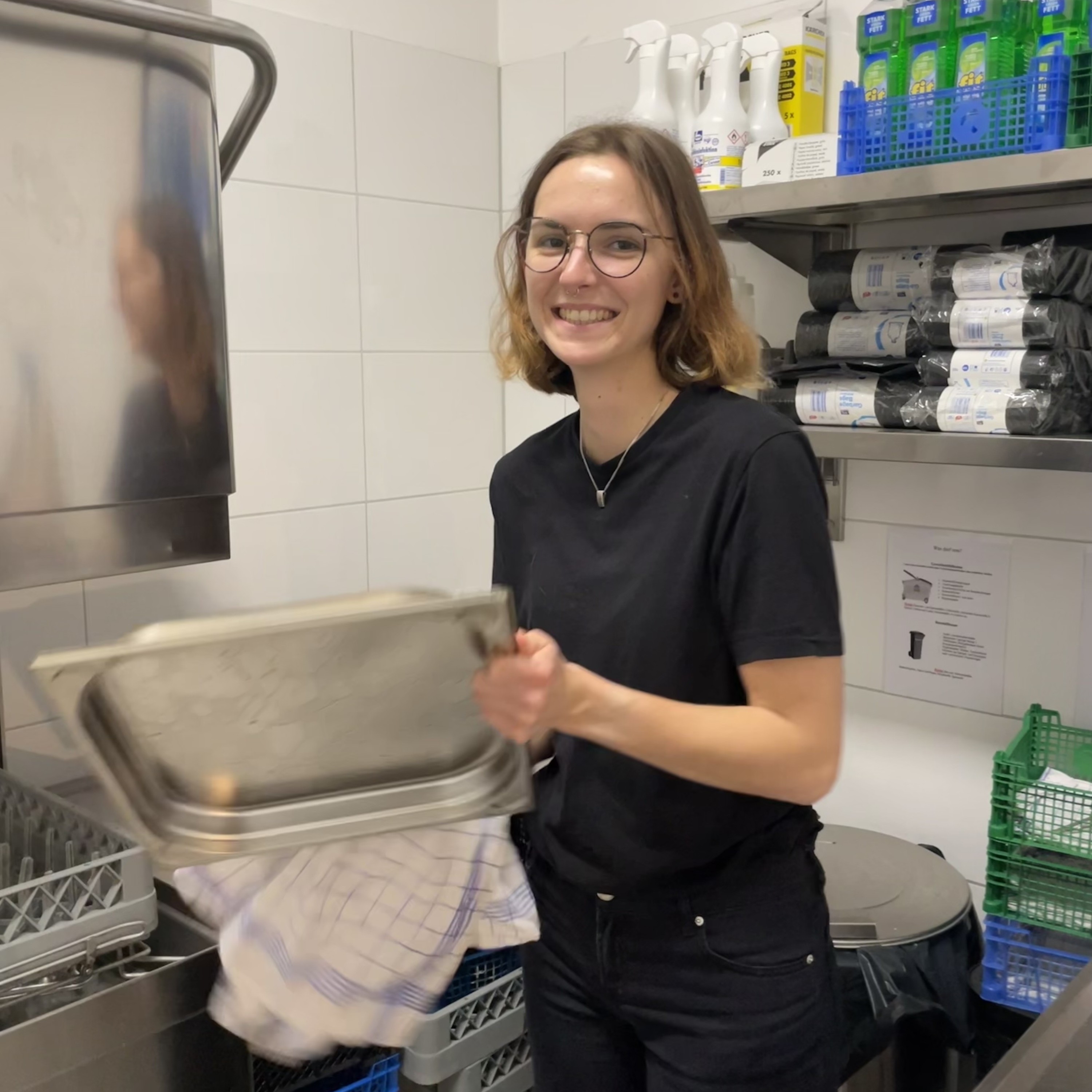 Vanessa bei der Arbeit