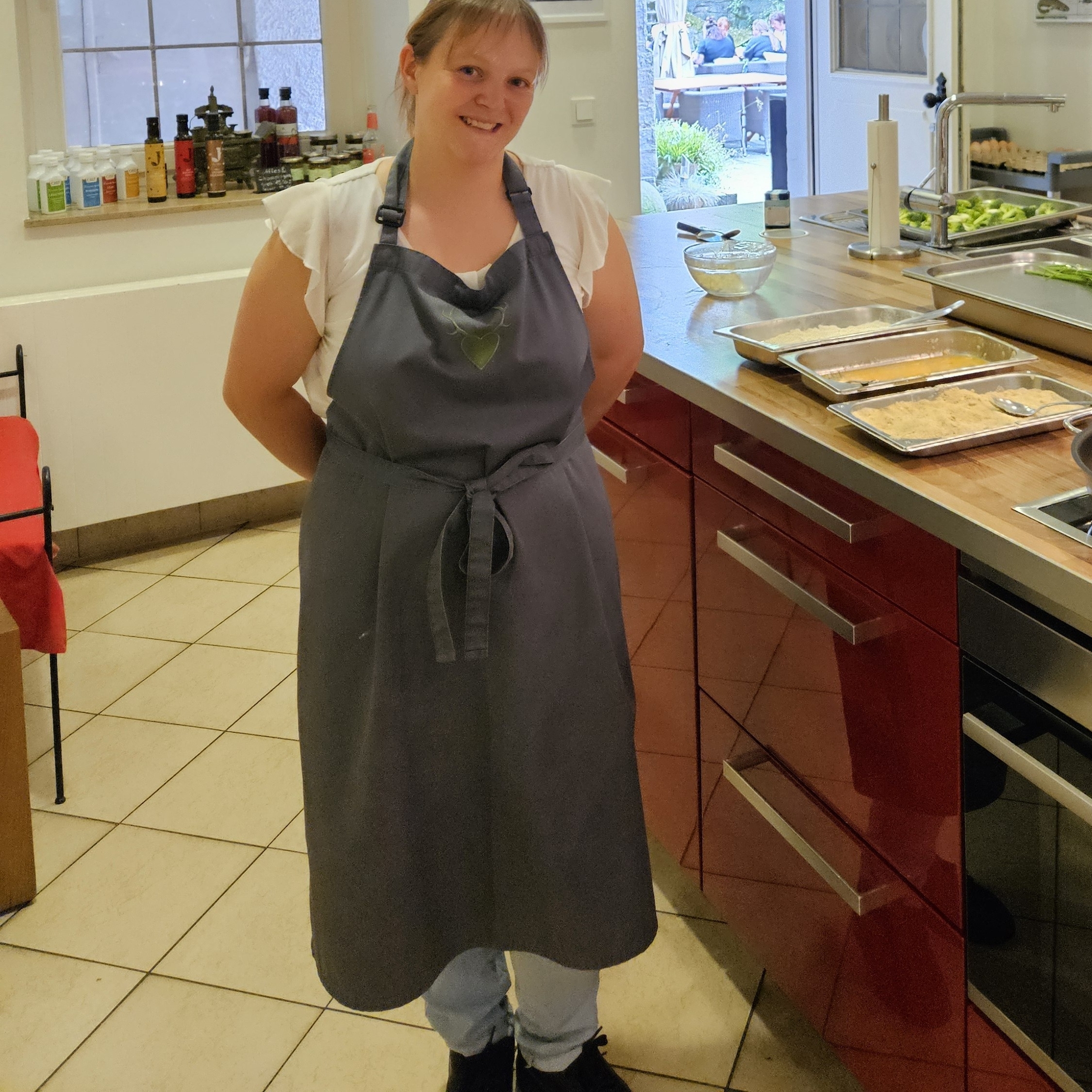 Melanie bei der Arbeit