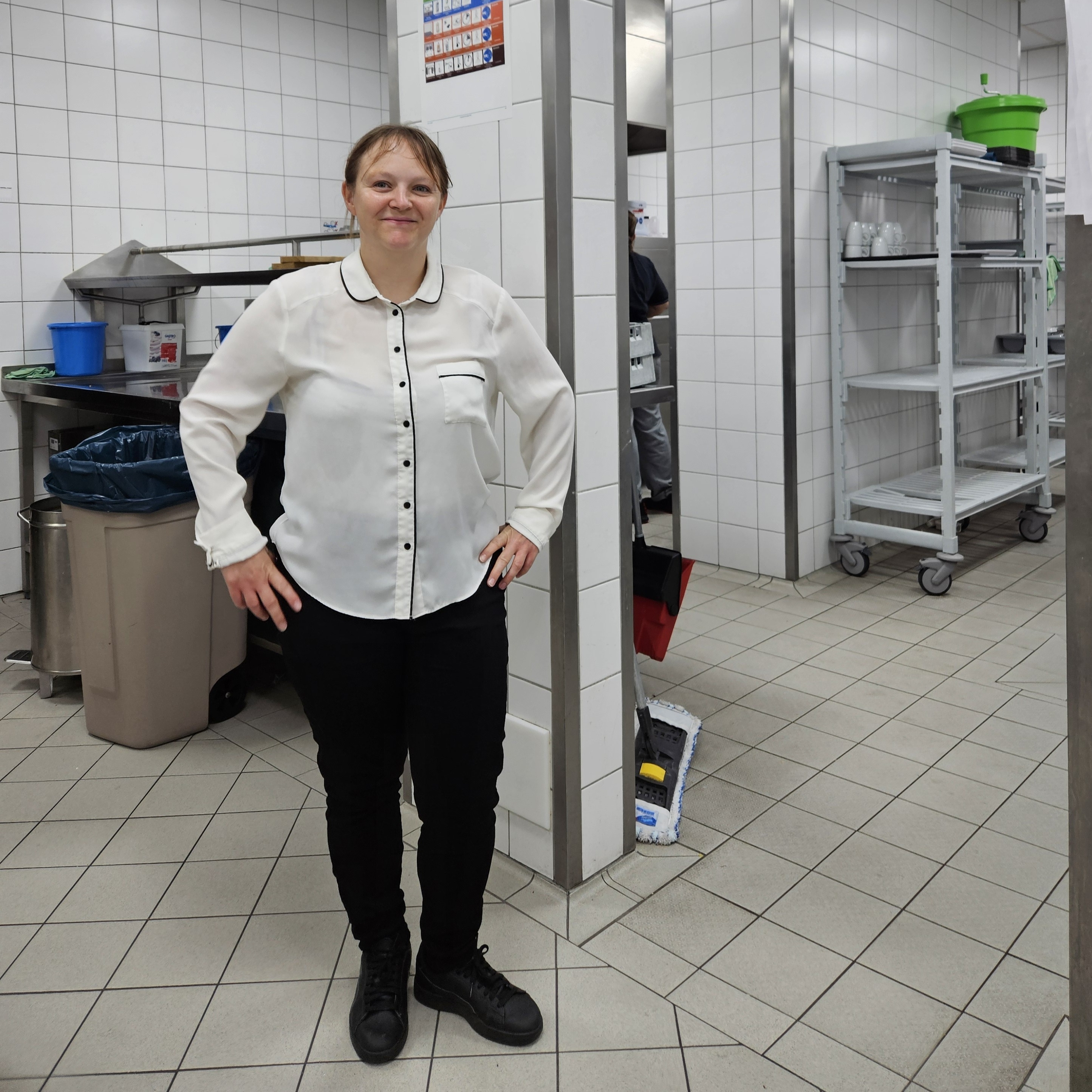 Melanie bei der Arbeit