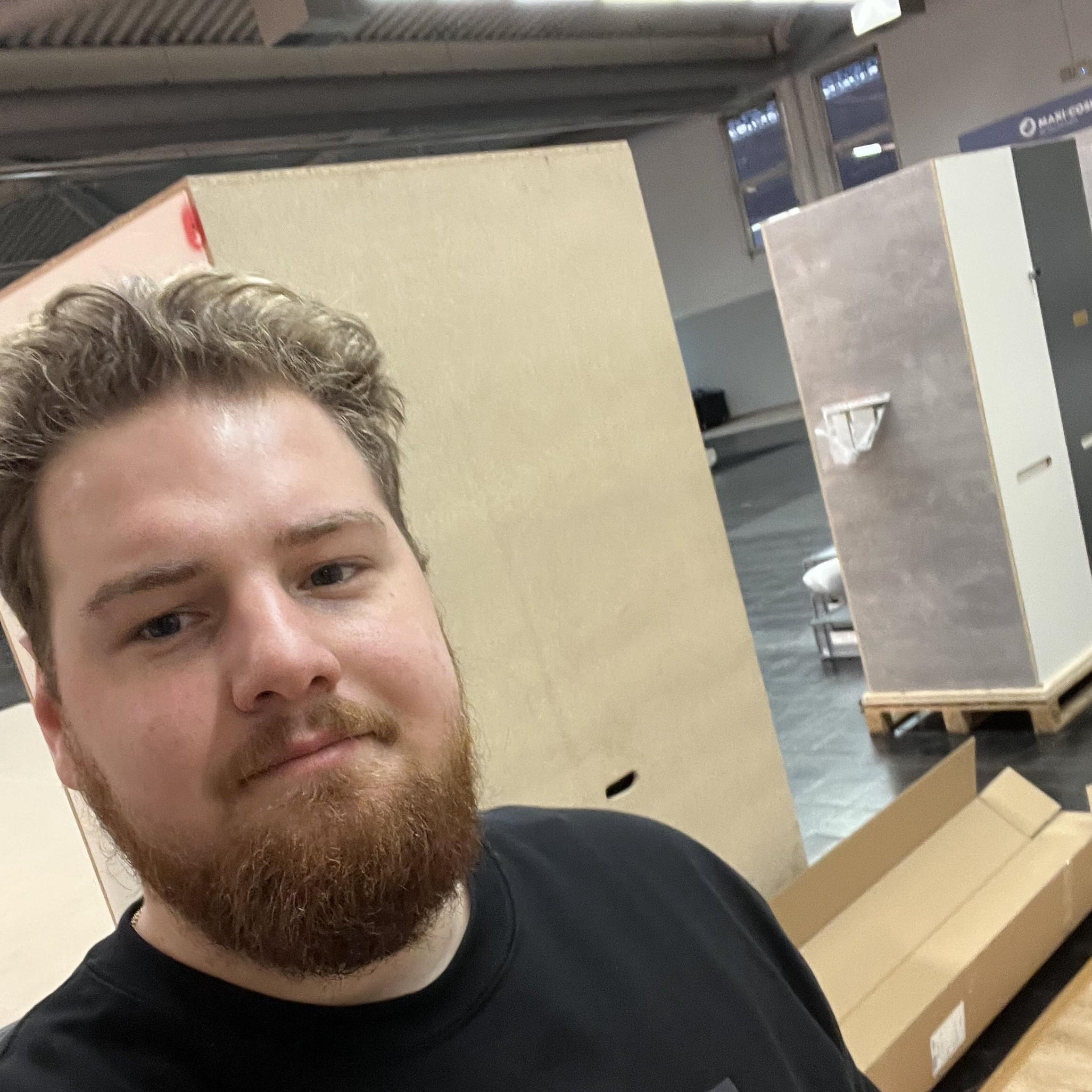 Klevis bei der Arbeit