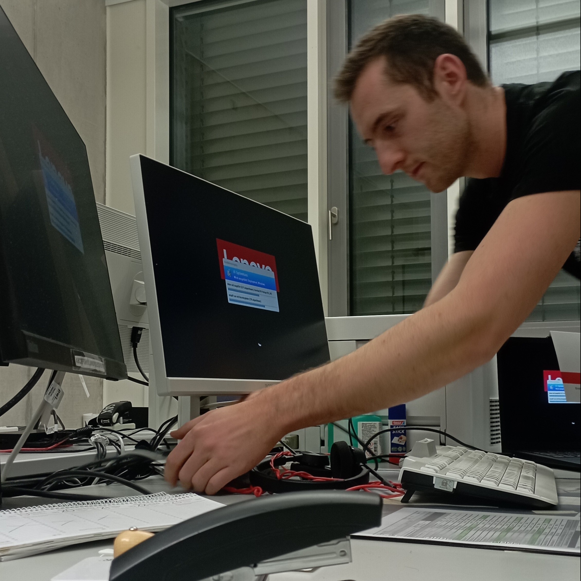 Robin bei der Arbeit