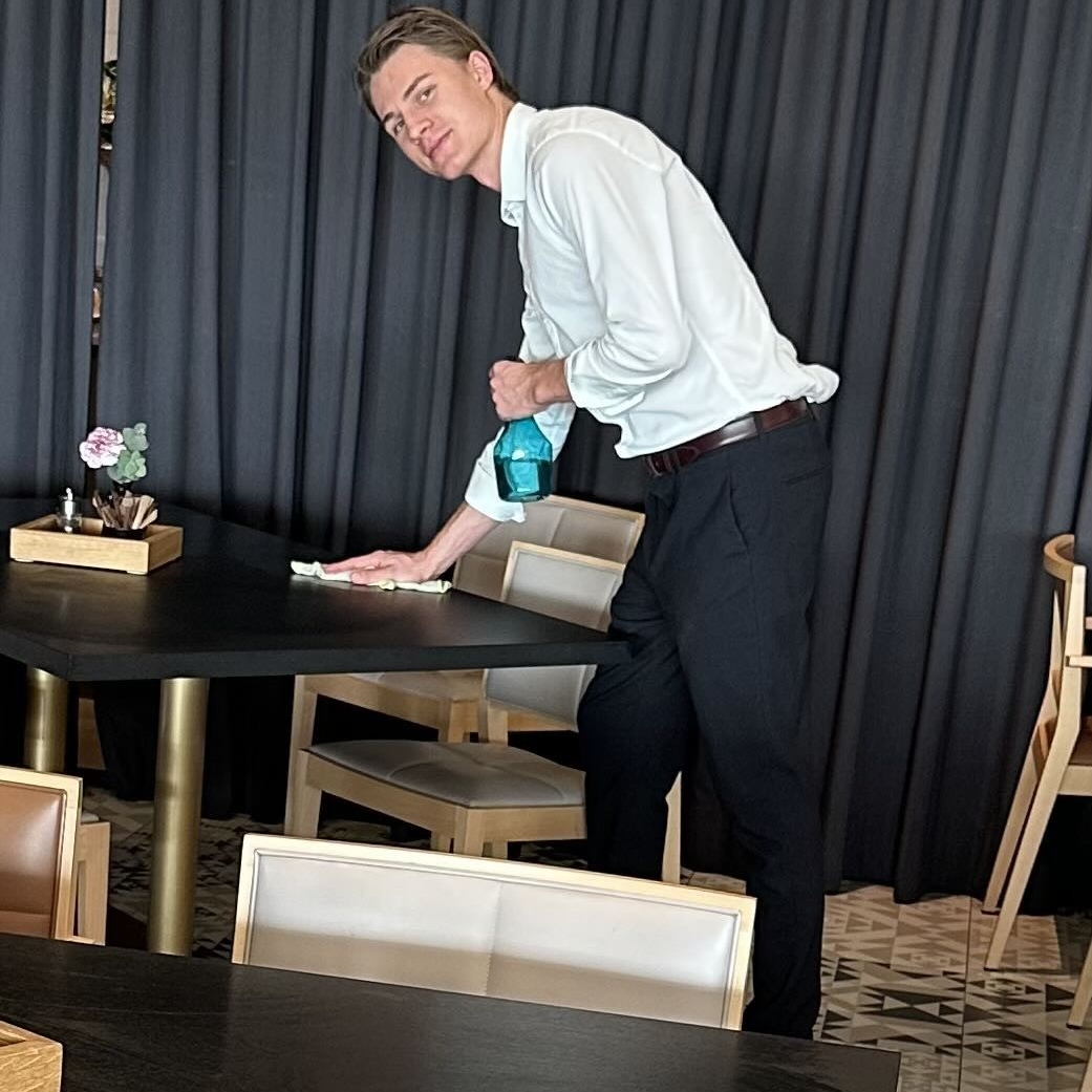 Leo bei der Arbeit