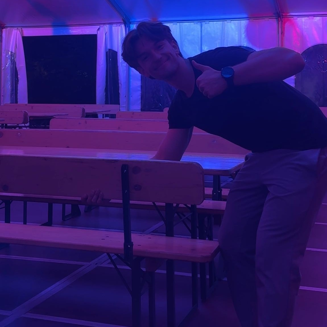 Robin bei der Arbeit