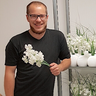 Helfer mit Blumen für tom geist