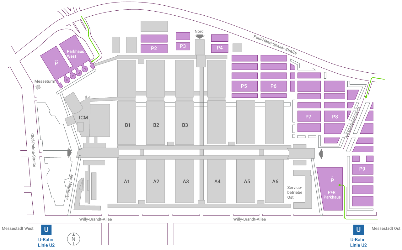 Übersicht Parken Messe München
